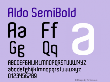 Aldo SemiBold Version 1.02图片样张
