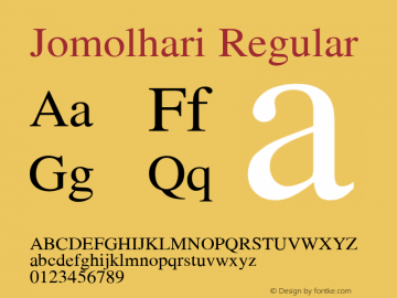 Jomolhari Regular Version alpha 0.003c 2006 Font Sample