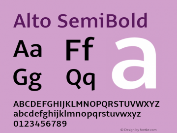 Alto SemiBold Version 3.001图片样张