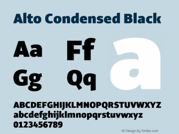 AltoCondensed-Black Version 3.001图片样张