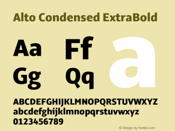 AltoCondensed-ExtraBold Version 3.001图片样张