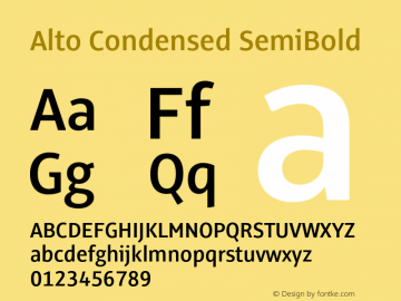 AltoCondensed-SemiBold Version 3.001图片样张