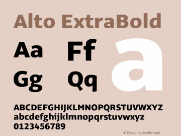 Alto-ExtraBold Version 3.001图片样张