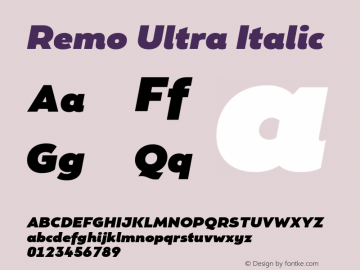 Remo-UltraItalic Version 4.001图片样张