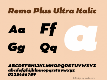 Remo Plus Ultra Italic Version 4.001图片样张