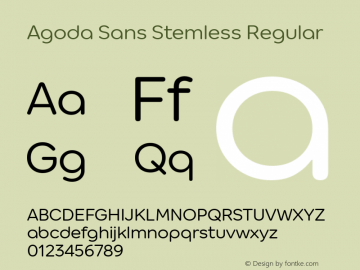 Agoda Sans Stemless Regular Version 1.203图片样张