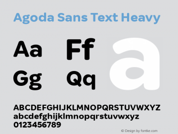 Agoda Sans Text Heavy Version 1.203图片样张
