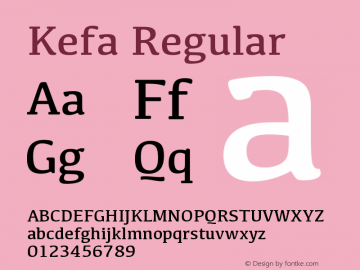 Kefa Regular 17.0d1e2图片样张