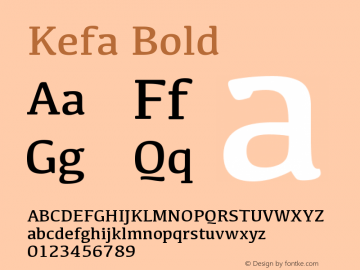 Kefa Bold 17.0d1e2图片样张