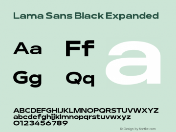 Lama Sans Black Expanded Version 1.000图片样张