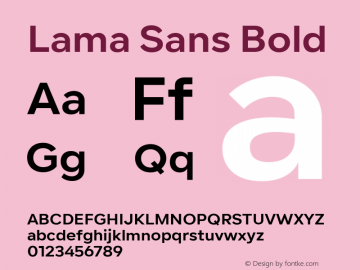 Lama Sans Bold Version 1.000图片样张