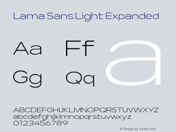 Lama Sans Light Expanded Version 1.000图片样张