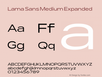 Lama Sans Medium Expanded Version 1.000图片样张