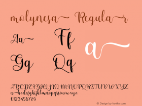 molynesa Version 1.00;November 15, 2021;FontCreator 12.0.0.2545 64-bit图片样张