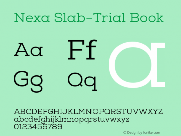 Nexa Slab-Trial Book Version 1.000图片样张