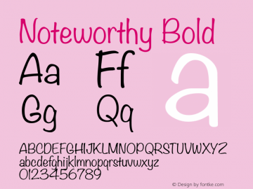 Noteworthy Bold 17.0d1e1图片样张