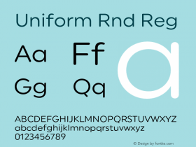 Uniform Rnd Reg Version 1.000;hotconv 1.0.109;makeotfexe 2.5.65596图片样张