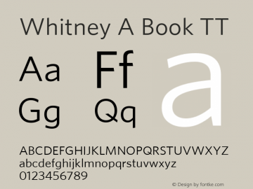 WhitneyA-BookTT Version 2.200 Pro (Latin-X)图片样张