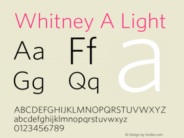 WhitneyA-Light Version 2.200 Pro (Latin-X)图片样张