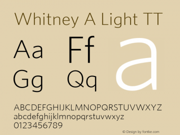 WhitneyA-LightTT Version 2.200 Pro (Latin-X)图片样张