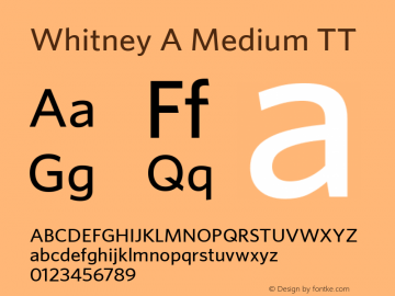 WhitneyA-MediumTT Version 2.200 Pro (Latin-X)图片样张
