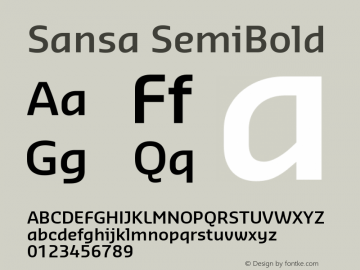 Sansa SemiBold Version 2.002图片样张