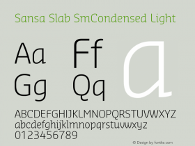 Sansa Slab SmCondensed  Light Version 3.001图片样张