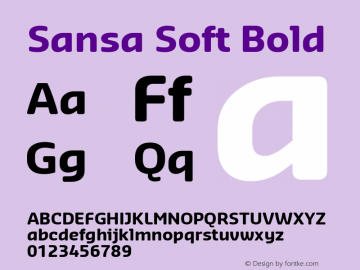 Sansa Soft Bold Version 3.001图片样张