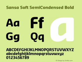 Sansa Soft SemiCondensed  Bold Version 3.001图片样张