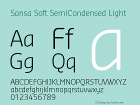 Sansa Soft SemiCondensed  Light Version 3.001图片样张