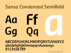 SansaCondensed-SemiBold Version 2.002图片样张