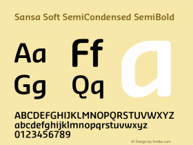 SansaSoftSemiCondensed-SemiBold Version 3.001图片样张