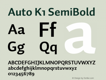 AutoK1-SemiBold Version 1.112图片样张