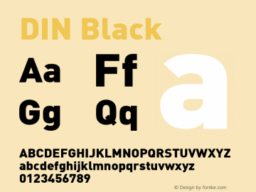 DIN Black Macromedia Fontographer 4.1.5 2/5/06图片样张