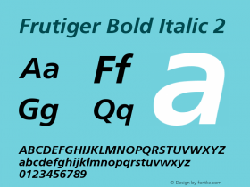 Frutiger Bold Italic 2 001.002图片样张