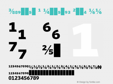 WhitneyANumeric-BoldTT 2.100图片样张