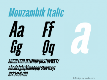 Mouzambik-Italic Version 1.000图片样张