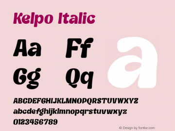 Kelpo-Italic 图片样张
