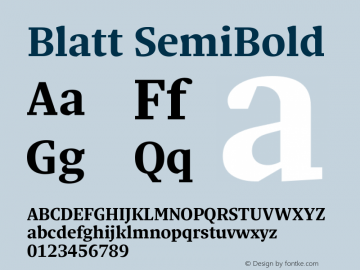 Blatt SemiBold Version 1.003图片样张