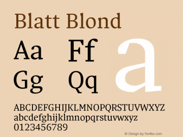 Blatt-Blond Version 1.003图片样张