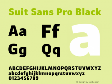 Suit Sans Pro Black Version 1.000图片样张