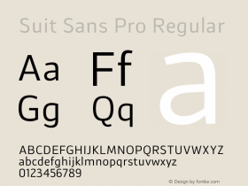 Suit Sans Pro Regular Version 1.000图片样张