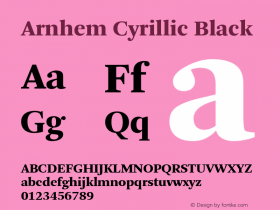 Arnhem Cyrillic Black Version 1.001图片样张