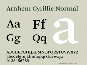 Arnhem Cyrillic Normal Version 1.001图片样张