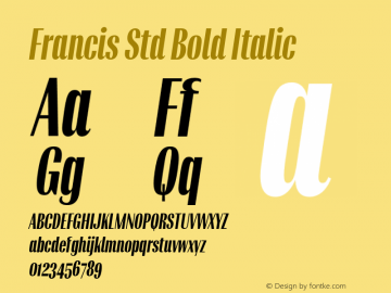 Francis Std Bld Ita Version 1.0; 2016图片样张