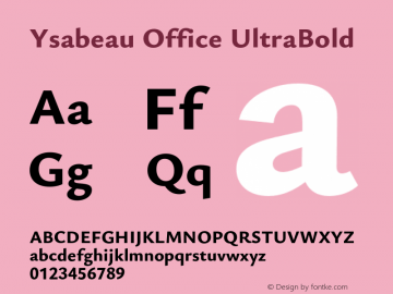 Ysabeau Office UltraBold Version 1.000;FEAKit 1.0图片样张