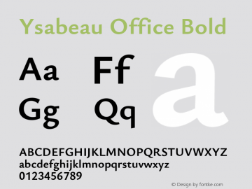 Ysabeau Office Bold Version 1.000;FEAKit 1.0图片样张