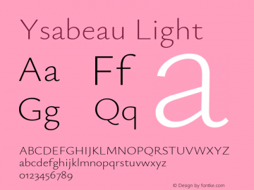 Ysabeau Light Version 1.000图片样张