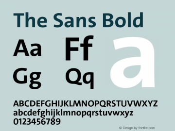 The Sans Bold Version 3.771图片样张