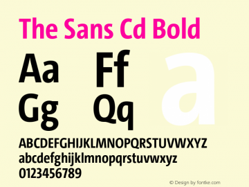 The Sans Cd  Bold Version 4.025图片样张